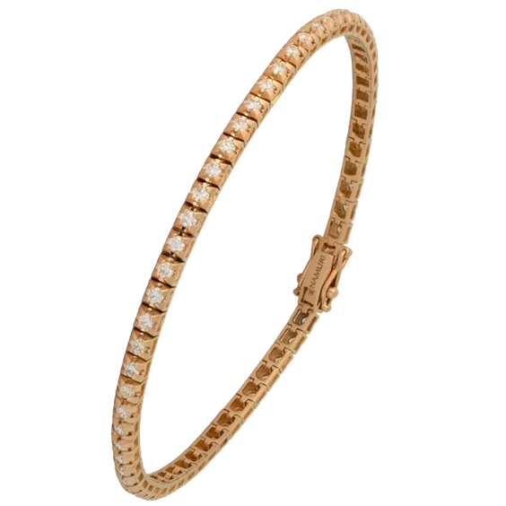 Bracciale Namuri TENNIS V in Oro rosa Diamante 1.50 Ct BR01-150V/R - BR01-150V/R